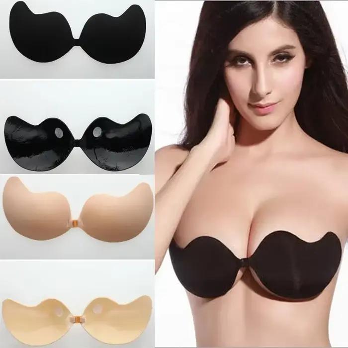 Ženy lepiace push up podprsenky bez ramienok