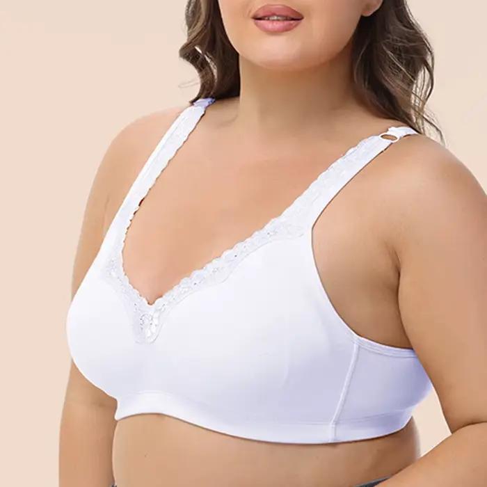 Soutiens-gorge pour femmes sans fil couverture complète soutiens-gorge soutien Lingerie T-shirt soutien-gorge BH hauts grande taille B C D DD E F G tasse