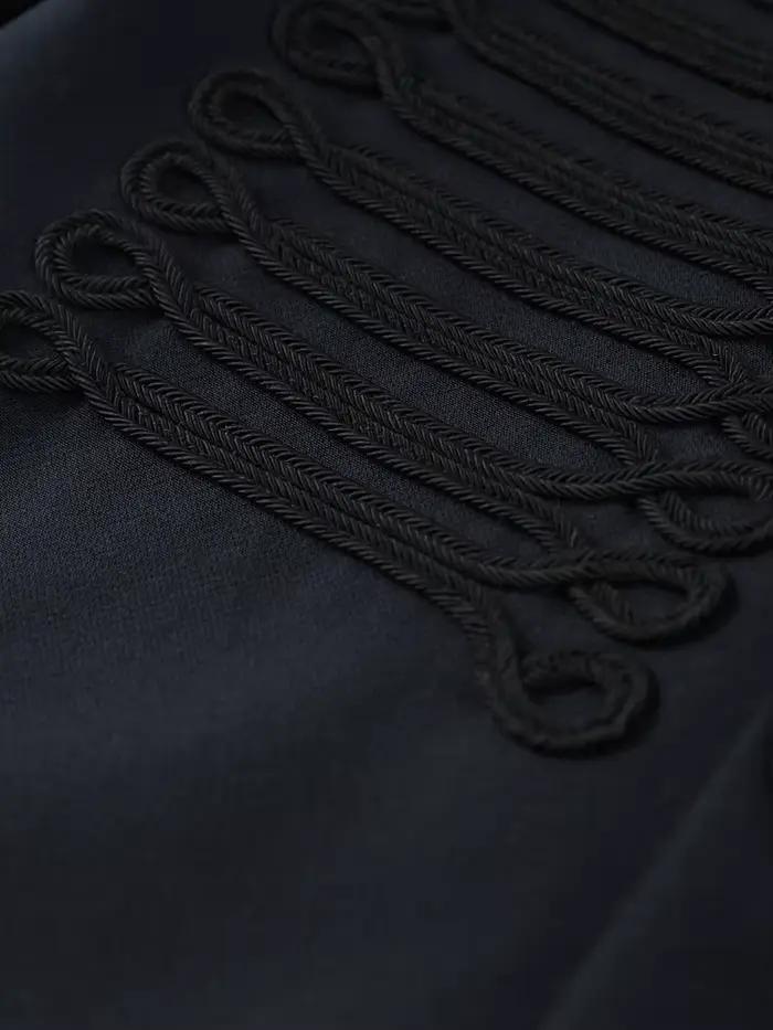 Vintage Dámska Bunda S Vyvýšeným Golierom Jednoduché Zapínanie Dlhé Rukávy Napoleon Štýl Kabát Elegantný Luxusný Večerný Módny Trend 2026 Novinka