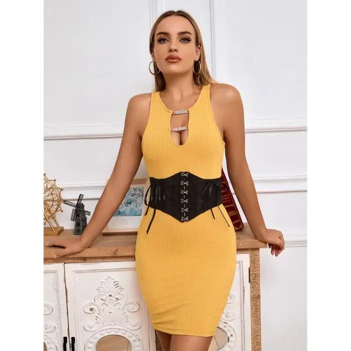 Corset en dentelle pour femmes, Texture, robe soirée mariage, ceinture façonnant le corps, N58F