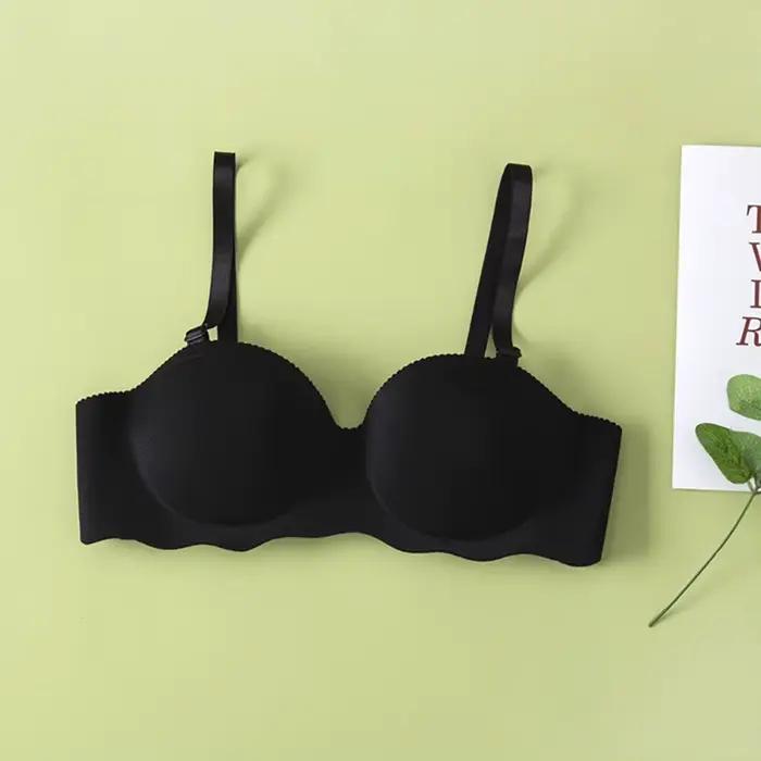 Soutien-gorge sans couture demi-tasse pour jeune fille, soutien-gorge push-up, soutien-gorge sans armatures, sous-vêtement une pièce, confortable et respirant, petit buste, document de bonbons