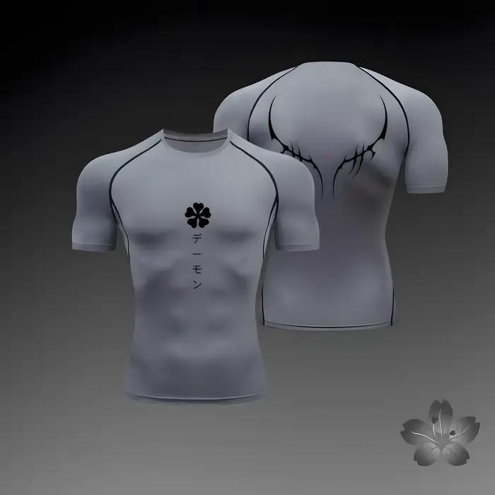 Pánska kompresná košeľa Anime Šport rýchloschnúca Telocvičňa tričká Fitness leto atletické spodné prádlo elasticita Y2K