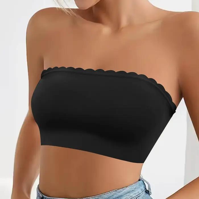 Sous-vêtements Bandeau pour femmes, haut tubulaire extensible, soutien-gorge Bandeau sans bretelles, soutien-gorge extensible en Silicone, non rembourré, топ sashртив ums ж miscedhe