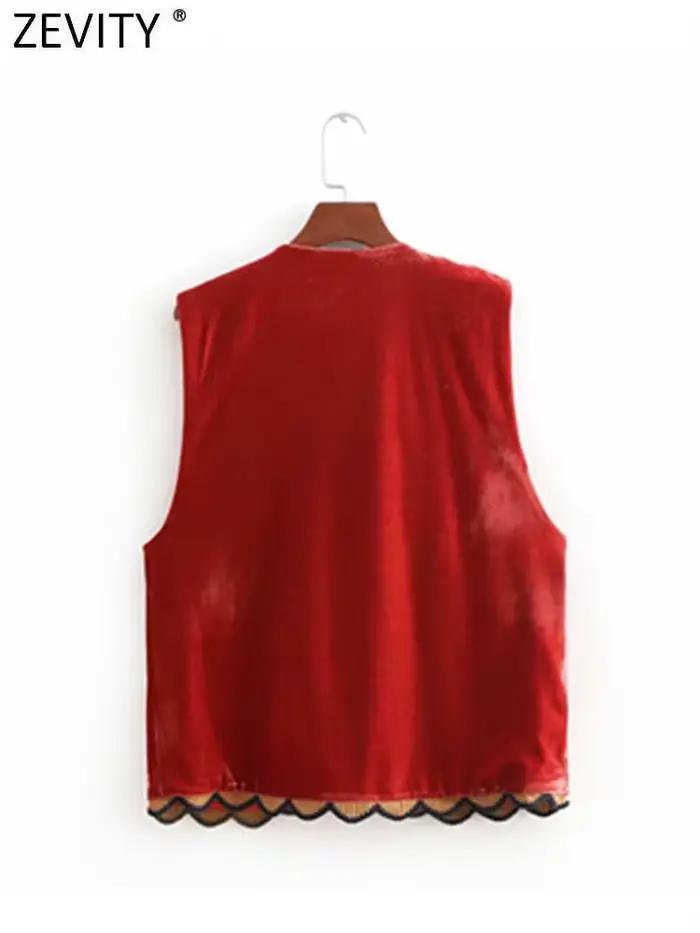 Zevity ženy Vintage flitre kvetinová výšivka vesta dámske retro štýl národný patchwork ležérny zamat CT154