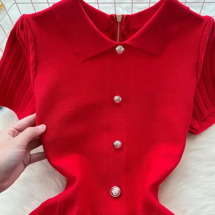 Bez rukávov jednoduché gombíkovanie sťahovací golier elastická obtiahnutá áčková sexy módna plážová dovolenková dámska voľná štíhla