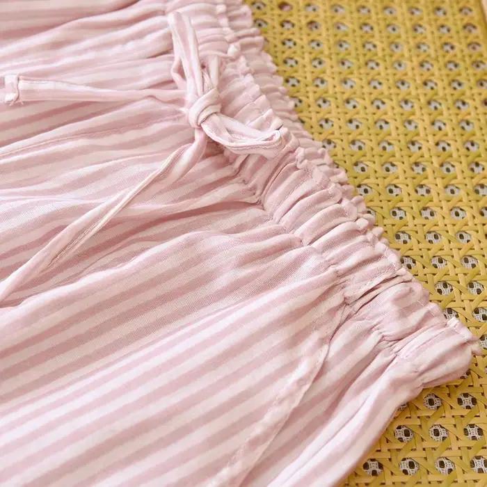 Pantalon de pyjama d'été 2026 coton pour femmes, bas de sommeil doux et respirant, confortable au quotidien, vêtements de maison décontractés, nouvelle collection 100%