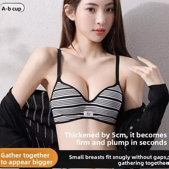 Push-up podprsenka 8CM s farebným pásikom