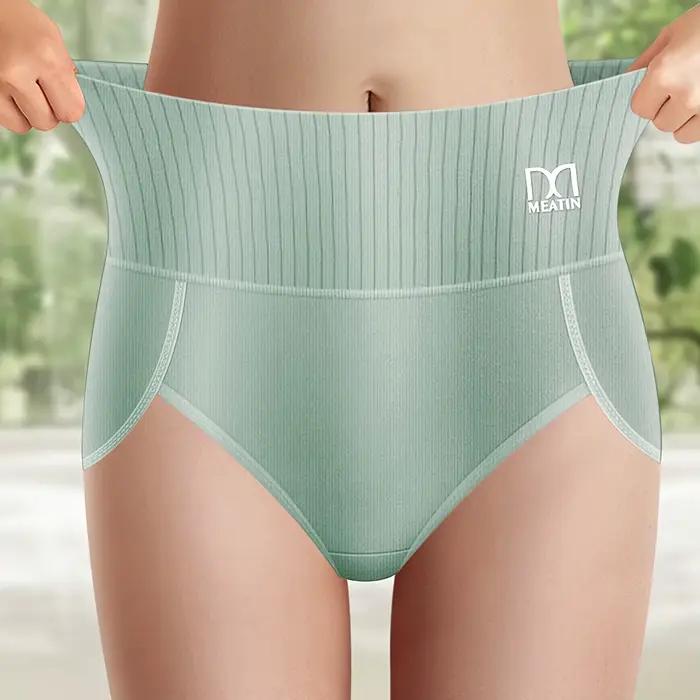 Culotte taille haute pour femmes, 4 pièces, serrage du ventre, ceinture de levage des hanches, confortable, en coton, respectueuse de la peau, respirante