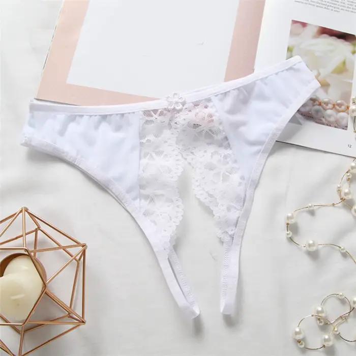 Y2k culotte d'ouverture pour femmes, slip Sexy en dentelle florale, tongs mignonnes, vêtements de nu