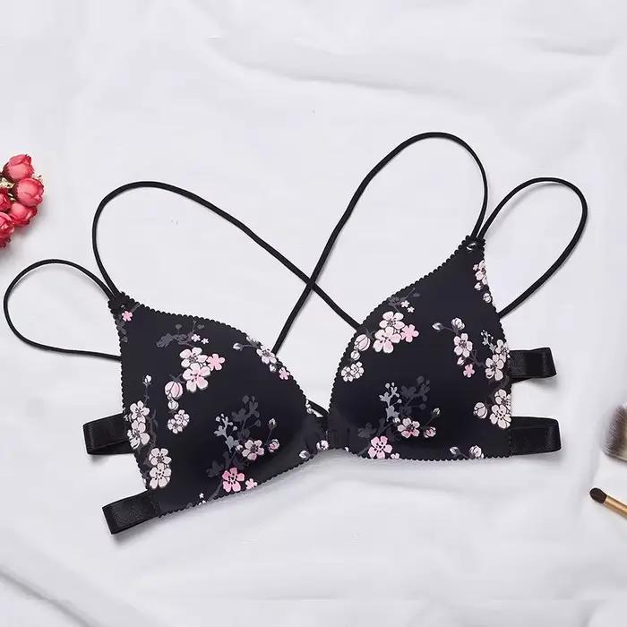 Soutien-gorge à bretelles croisées pour femmes, fermeture avant, sexy, invisible, sous-vêtements, pu