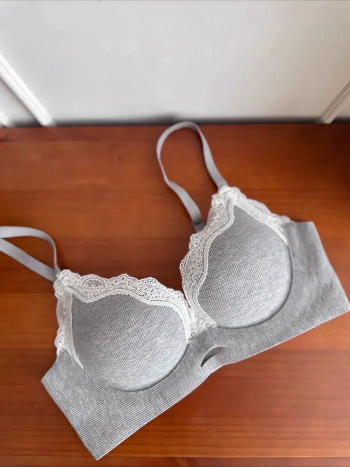 Soutien-gorge sans fil tout-en-un pour petite poitrine, dentelle sexy avec doublure brossée, soutien