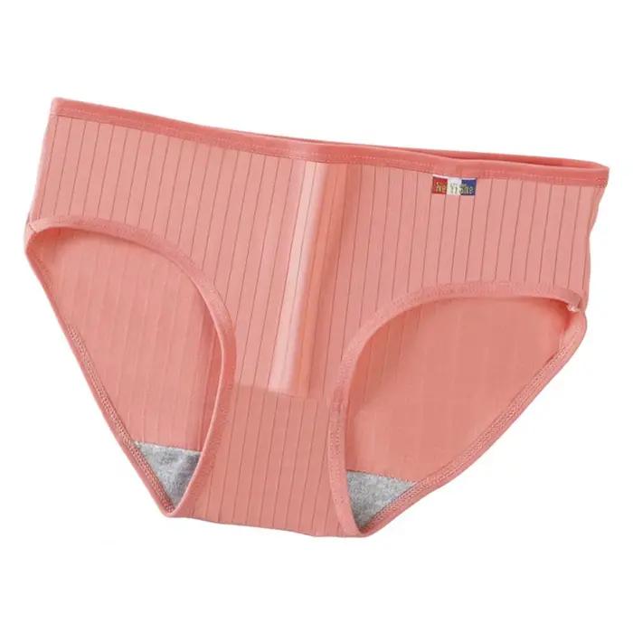 Taille moyenne ceinture élastique coton culottes femmes slips sous-vêtements filles culottes coton e