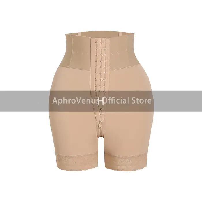 Fajas-Culotte amincissante taille haute avec crochets pour femme, gaine saillante, lève-fesses, sous