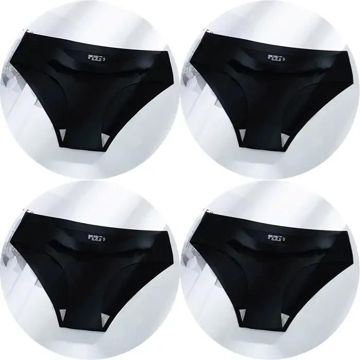 Poblador – ensemble de culottes pour femmes, sous-vêtements sans couture, en soie, multi-col, taille