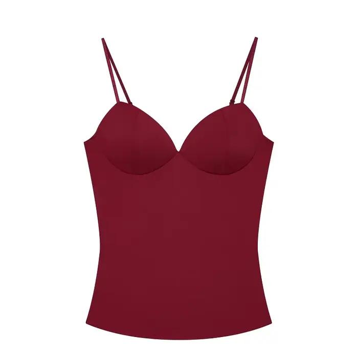 MUJER Sexy Corset haut court femme Camisole dos nu hauts courts pour femmes sans manches Bustier hau