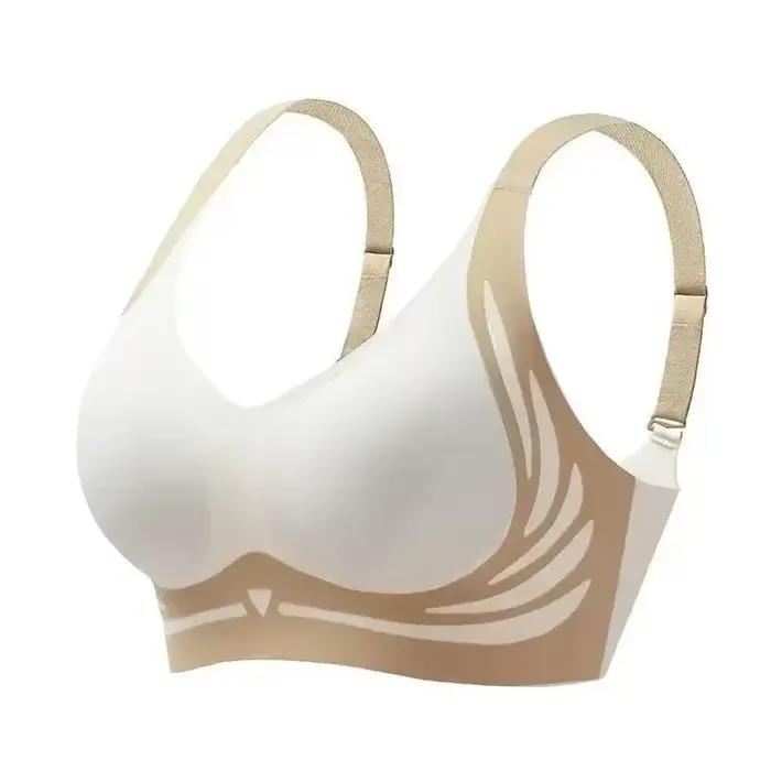 Sous-vêtements grande taille pour femmes, seins respirants, petits sans anneaux en acier, soutien-go