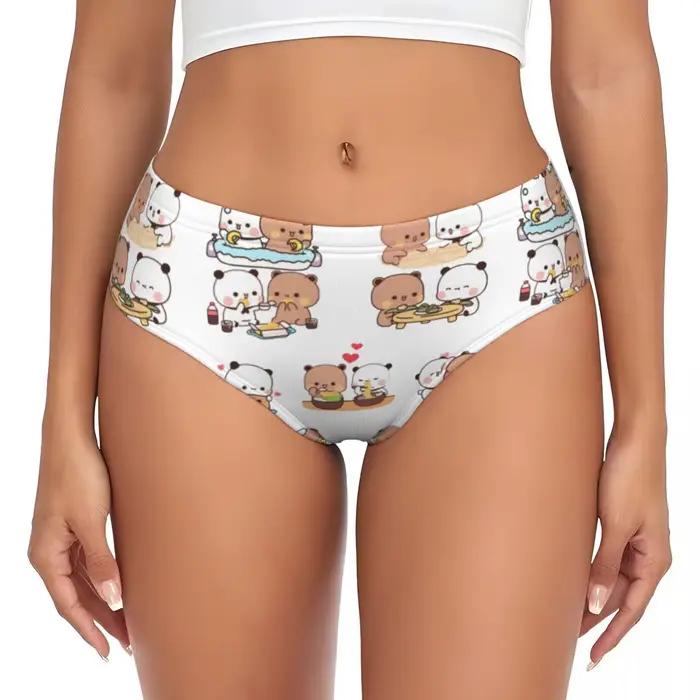Culottes de couple Panda Bear et Brownie True Love Bubu Dudu pour femmes, sous-vêtements respirants,