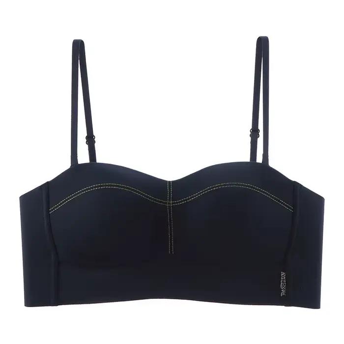 Soutien-gorge tubulaire pour femme avec petits seins, soutien-gorge push-up anti-exposition, sans ja