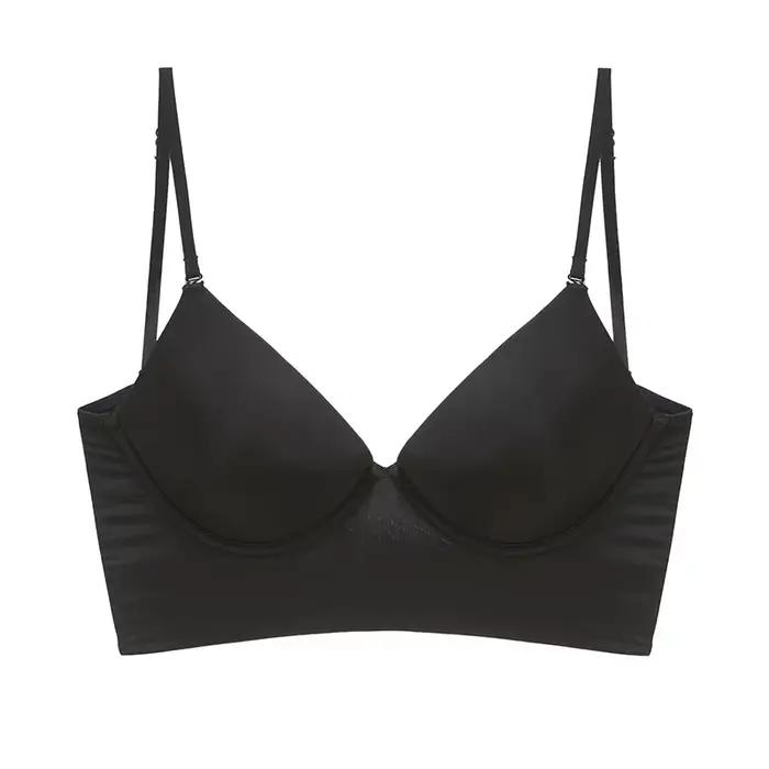 Soutien-gorge dos nu Sexy pour femmes, sous-vêtements, décolleté en V profond, coupe basse, Push-Up,