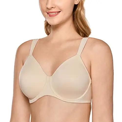 Delimira femmes soutiens-gorge quotidien couverture complète sans couture à armatures grande taille