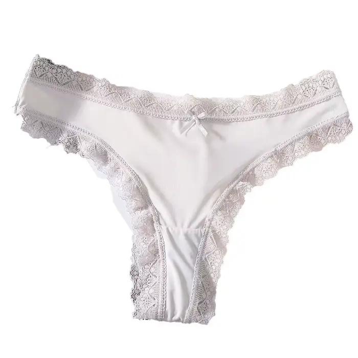 Injpanties de glace sans couture confortables pour femmes, entrejambe en coton, taille basse, nœud e