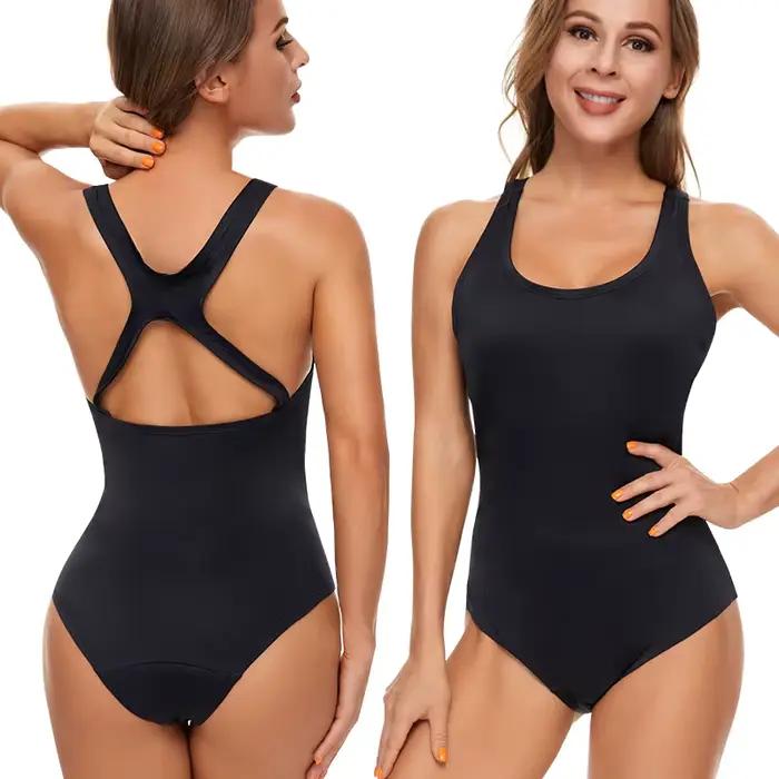 Maillot de bain menstruel pour femmes, maillot de bain une pièce, culotte menstruelle, imperméable