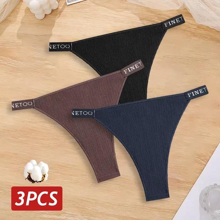Nouveau 3 pièces/ensemble coton culotte brésilienne pour les femmes Sexy taille basse Bikini ensembl