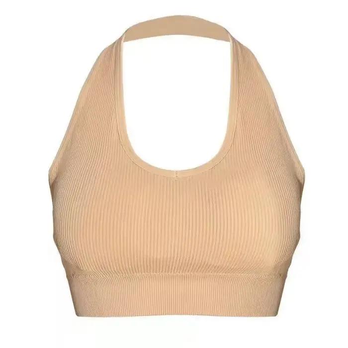 Mode Sexy licou dos nu soutien-gorge Camisole pour femmes sans fil Sport soutien-gorge haut bretelle