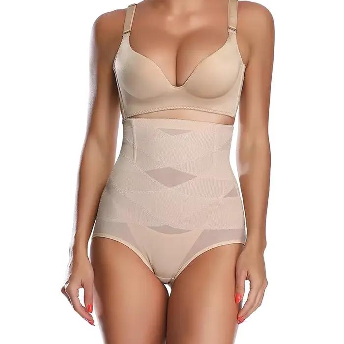 Qtree Compression croisée Abs façonnage pantalon post-partum ventre vêtement ventre Tuck taille haut