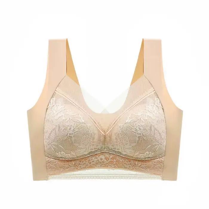 1 pièces femmes dentelle grande taille soutien-gorge basique Anti affaissement mince gilet avec remb