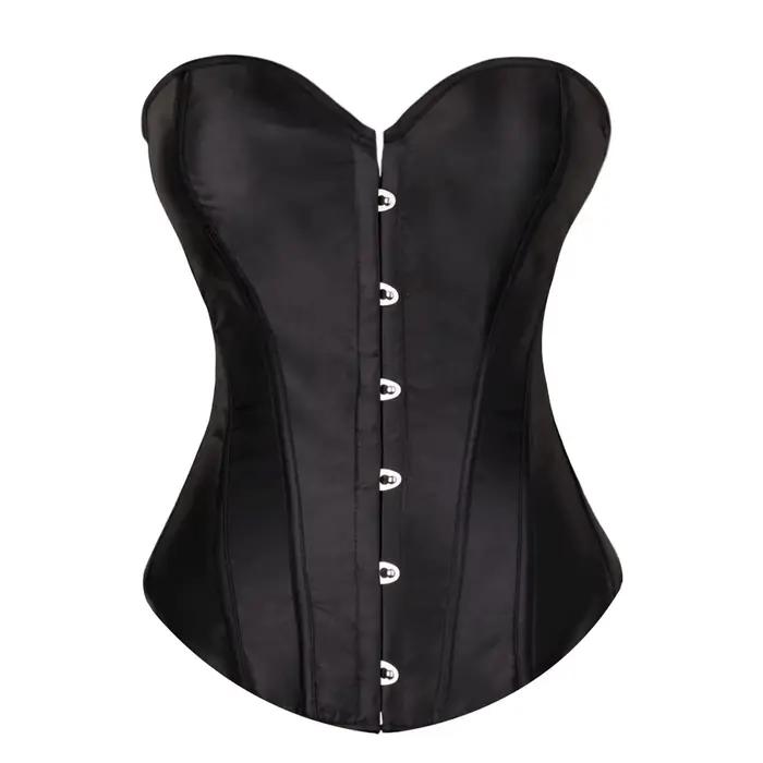 Corsets pour femmes à lacets Bustiers hauts Sexy surbuste minceur Shapewear Satin taille Cincher Vin