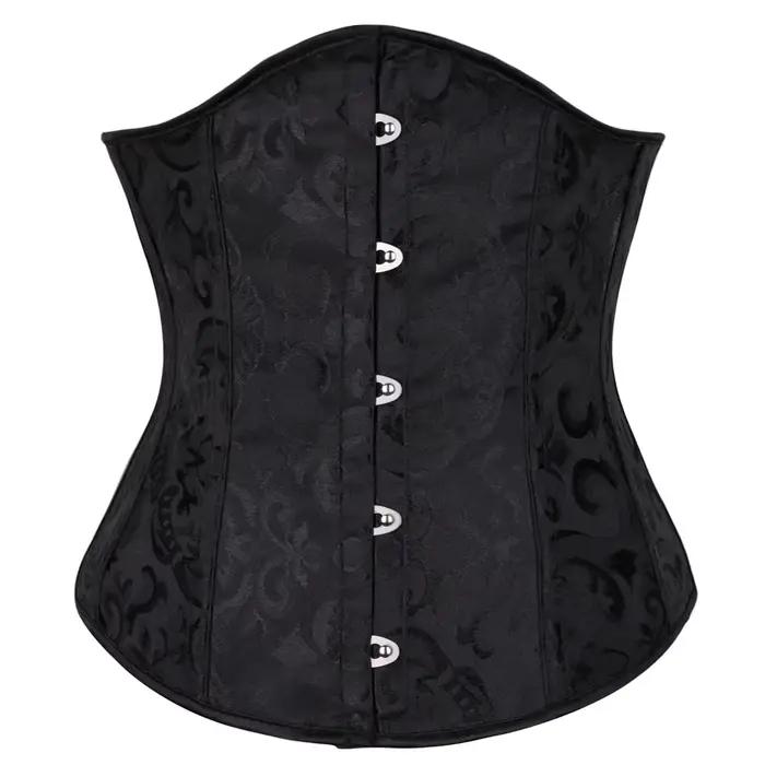 Corset sous le buste Floral Push Up désossé Bustier Gothique Korsett pour femmes avant Busk Gorset K