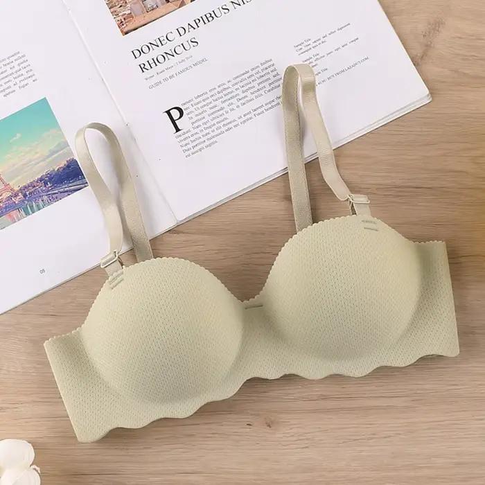 Soutien-gorge sans couture confortable et tendance, couleur bonbon, anti-affaissement, push-up, sout