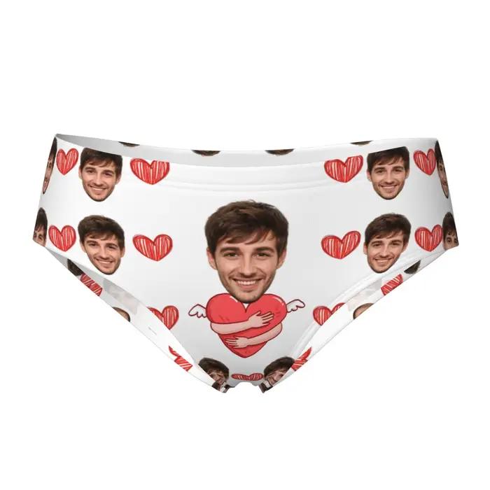 Lingerie personnalisée avec photo du visage pour femmes, cadeau de la Saint-Valentin, lingerie respi