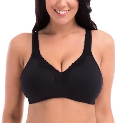 Soutiens-gorge grande taille pour femmes, sous-vêtements, 95% coton, bonnet complet, confortable, sa