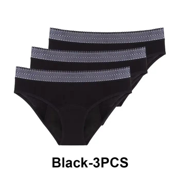 3 pièces culottes menstruelles femme flux très abondant période menstruelle sous-vêtements taille mo