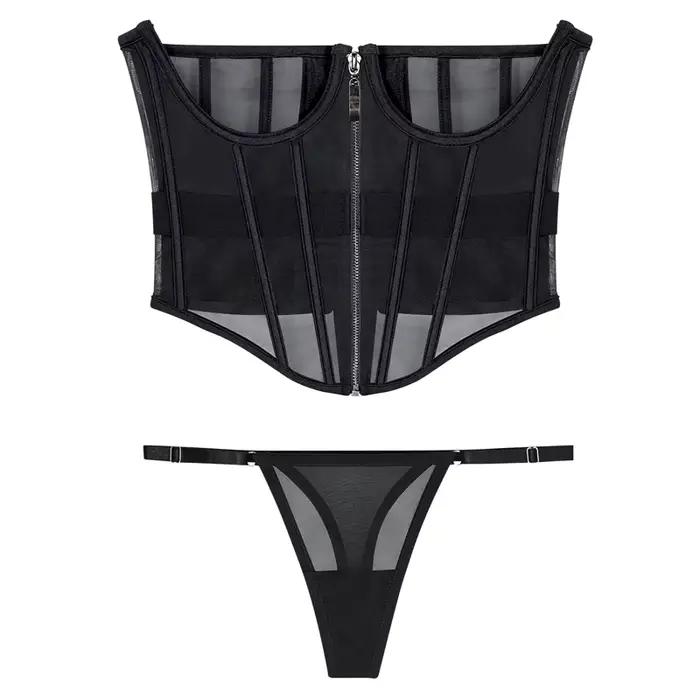 【Vente de liquidation】 Corset Sexy Lingerie femmes dentelle Push Up ceinture ensemble bretelles rétr