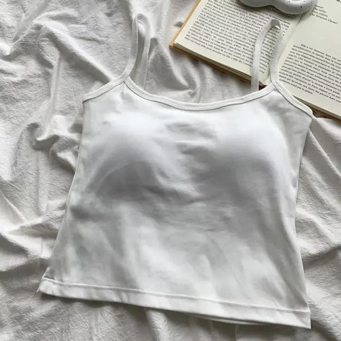 Haut sans manches avec soutien-gorge intégré, doublure de soutien-gorge, soutien-gorge sans manches