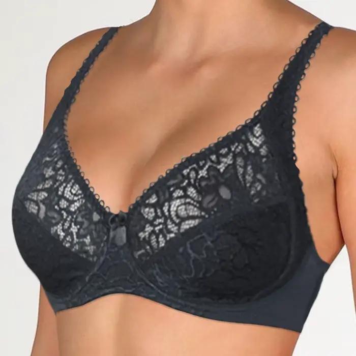 Soutien-gorge grande taille pour femmes, Lingerie en dentelle florale, Bralette non rembourrée, pers