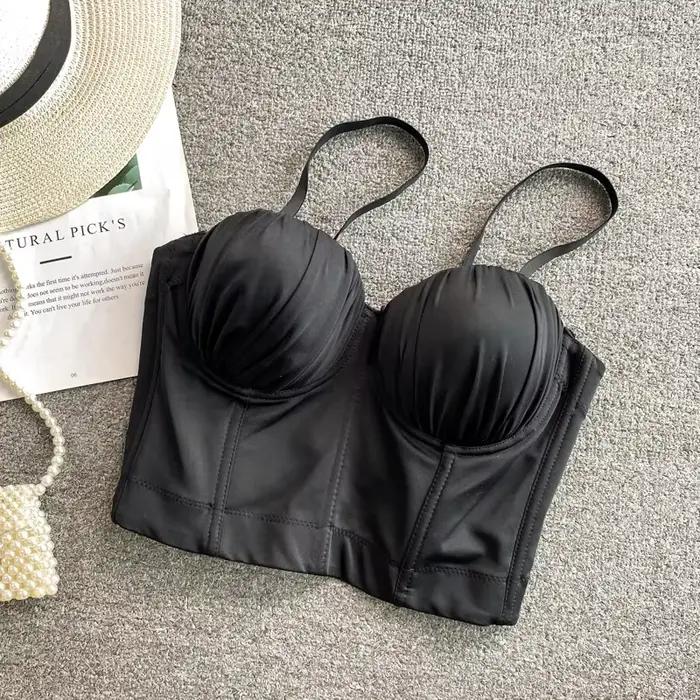 Nouveauté femmes Bustier soutien-gorge 2025 mode été solide sangle réglable Push up Bralet Sexy vête