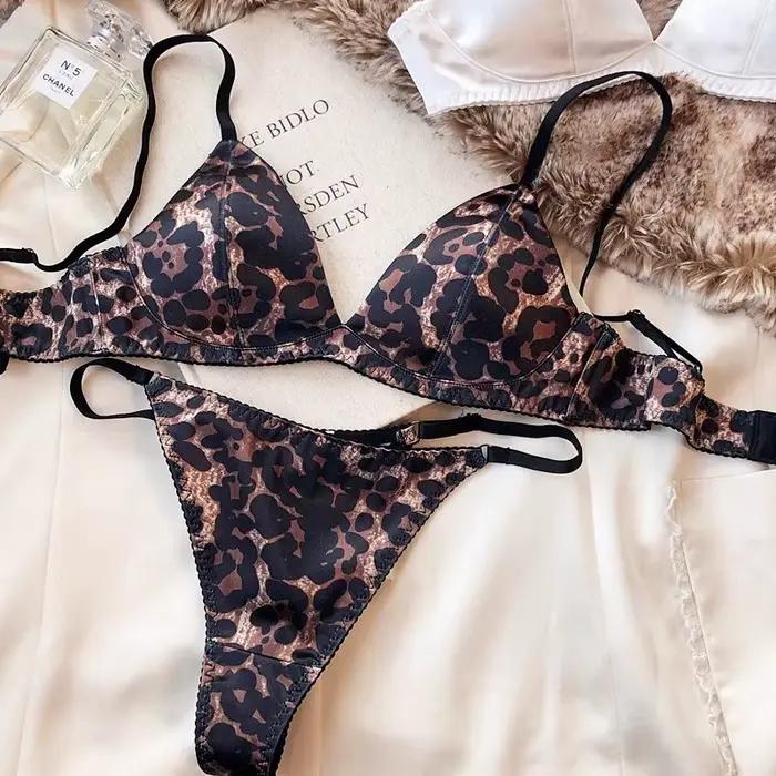 Soutien-gorge Triangle français pour femmes, haut Sexy, soutien-gorge Anti-affaissement, culotte dou