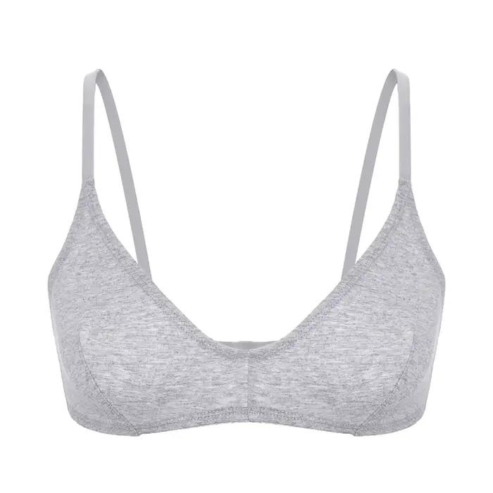 Varsbaby-Soutien-gorge sans doublure en coton pour femme, bralette de sport, sans fil, sexy, simple,