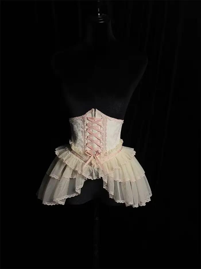 ~Cross~Gothic Princess Lolita Corset avec ourlet à plusieurs couches par Alice Girl PRE COMMANDE / 3