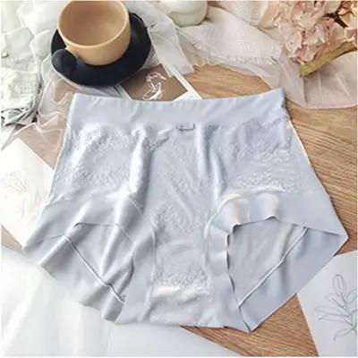 Culotte taille haute grande taille en coton pour femmes, sous-vêtements antibactériens sans couture,