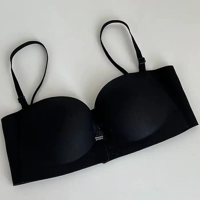 Soutien-gorge invisible sans bretelles, fond de teint liquide invisible, double boucle avant, dos él