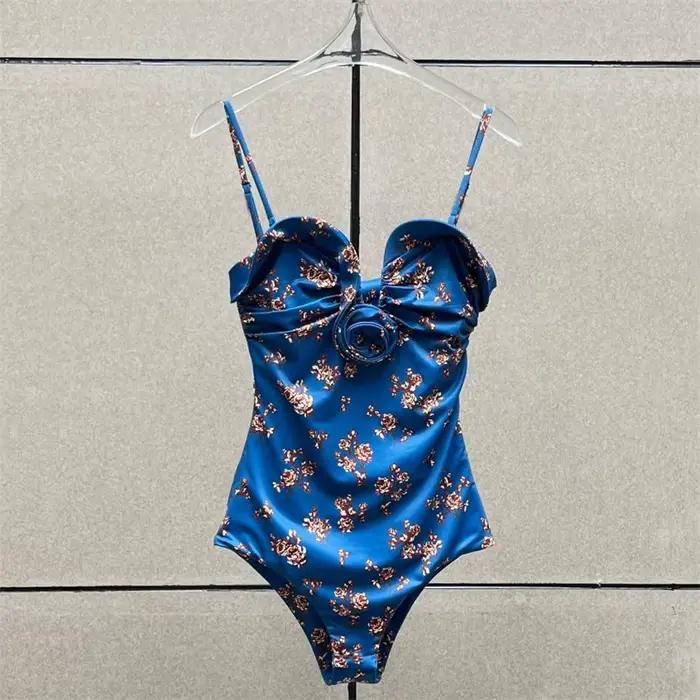 Nouveau body femme élastique ajusté à bretelles sans manches pour l'été 2026, avec décoration floral