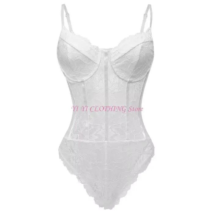 N5KF Body sensuel en dentelle maille conçu pour les amateurs mode moderne