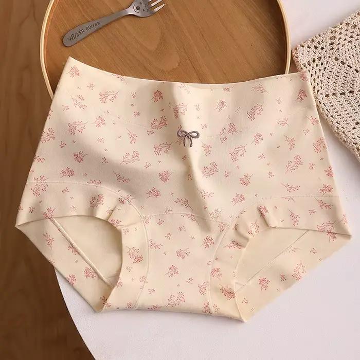 Culotte femme confortable Sexy taille moyenne Boxer slip doux respirant pur sous-vêtements en coton