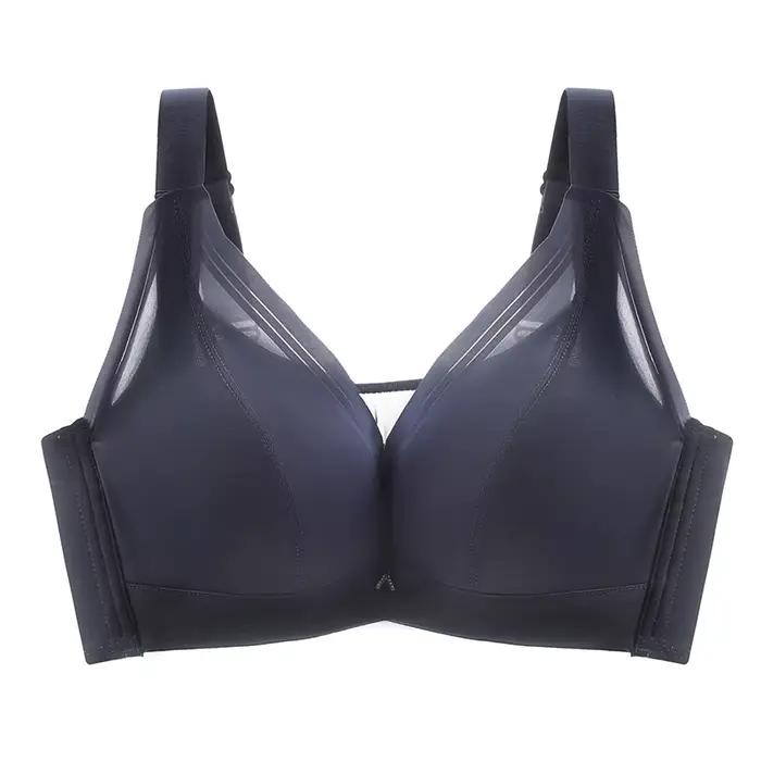 Grand soutien-gorge push-up pour femmes, sous-vêtements respirants, minimiseur invisible, bonnet com