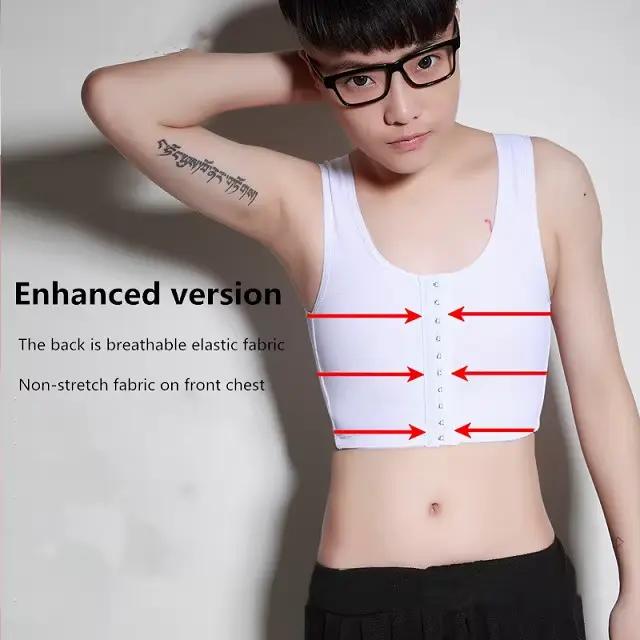 Corset avec fermeture éclair sur la poitrine, maillot de corps court, bouton avant, laçage de poitri